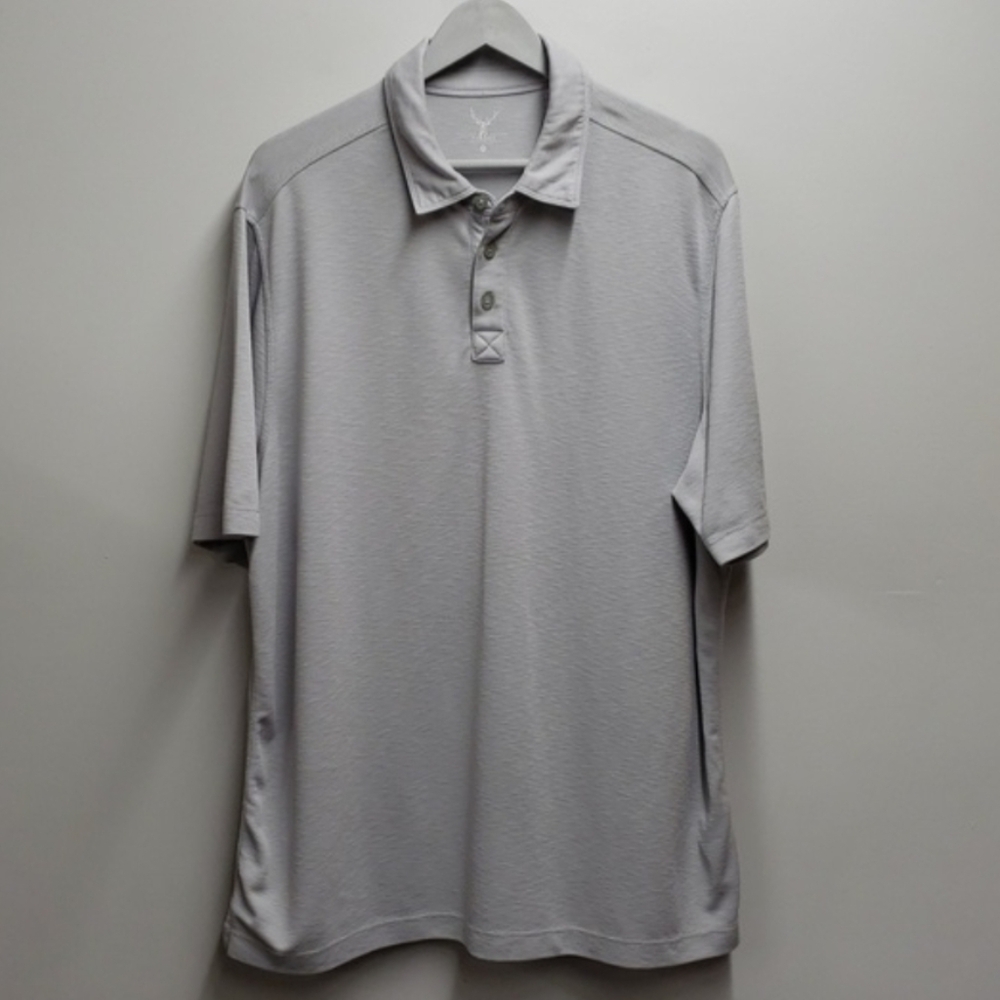 Nicoby Polo Shirt Mens Size XXL Gray Solid Outdoors Golf Office Casual Comfort